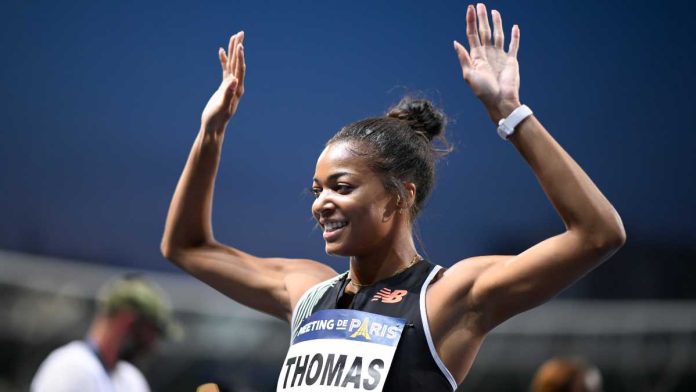 Gabby Thomas, who was subject to harassment from a bettor recently