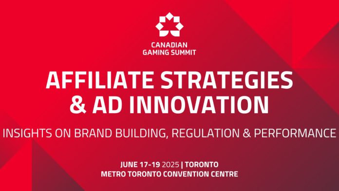 A banner for the 2025 Canadian Gaming Summit Affiliates & Advertising track