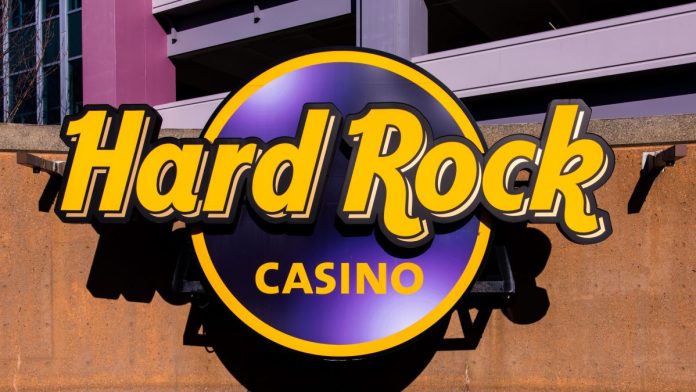 A sign for Hard Rock Casino