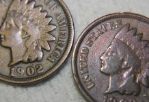 Two Indian pennies