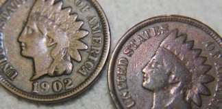 Two Indian pennies