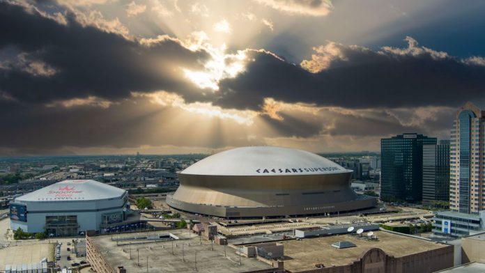 The Caesars Superdome in Louisiana, where lawmakers have just approved a higher tax on online sports betting