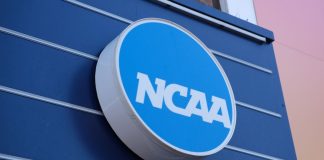 NCAA to vote on letting athletes bet on pro sports despite concerns The logo of the NCAA