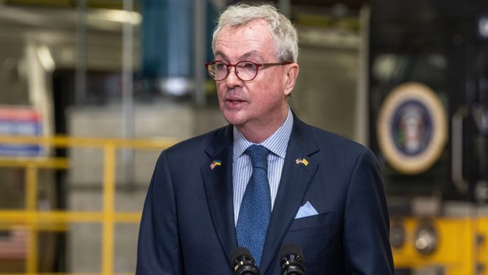 New Jersey Gov. Phil Murphy speaks as the state is set to implement a tax rate increase on online casinos and sports betting.