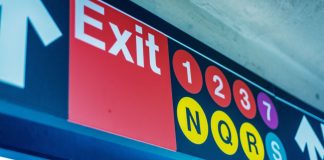 New York exit sign as Resorts World Bet plans to leave the state.
