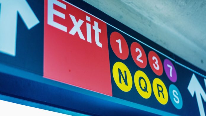 New York exit sign as Resorts World Bet plans to leave the state.
