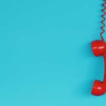 Red telephone off the hook