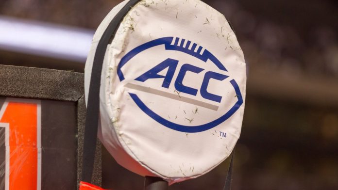 ACC-Injury-Rule-Reporting-Change-Sports-Betting ACC sign as the conference implements an injury reporting change.