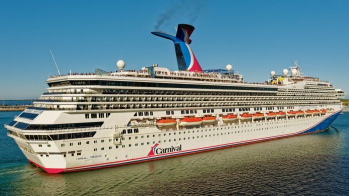 A Carnival cruise ship