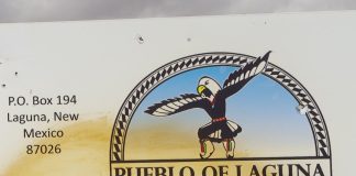 A sign for Pueblo of Laguna