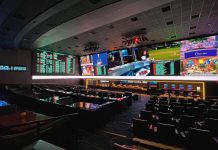 The new Circa Sportsbook at The Mint Gaming Hall at Kentucky Downs