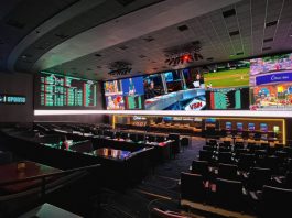 The new Circa Sportsbook at The Mint Gaming Hall at Kentucky Downs