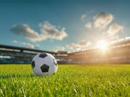 A soccer ball sits as Codere Online secures a deal in women's soccer.