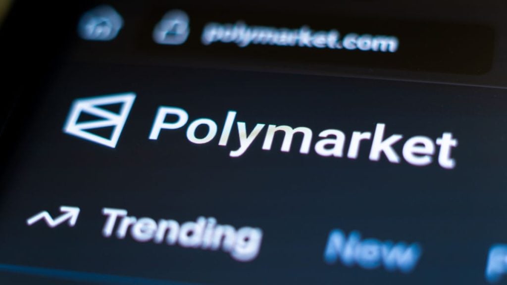 The logo of Polymarket