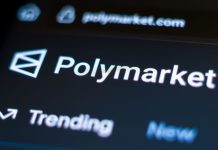 The logo of Polymarket