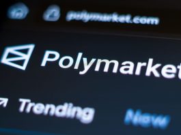 The logo of Polymarket