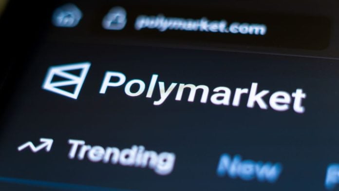 The logo of Polymarket