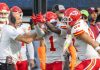 Kansas City Chiefs players celebrate