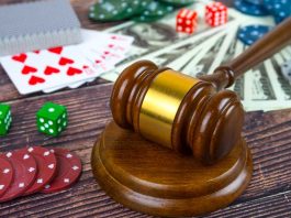 Poker gear and a gavel