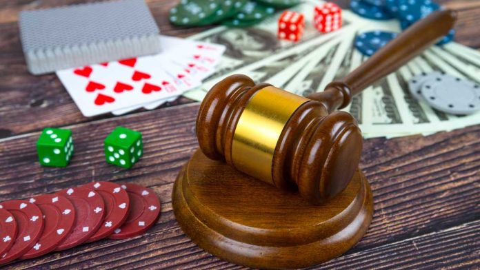 Gilbert-Arenas-Illegal-Poker-Charges Poker gear and a gavel