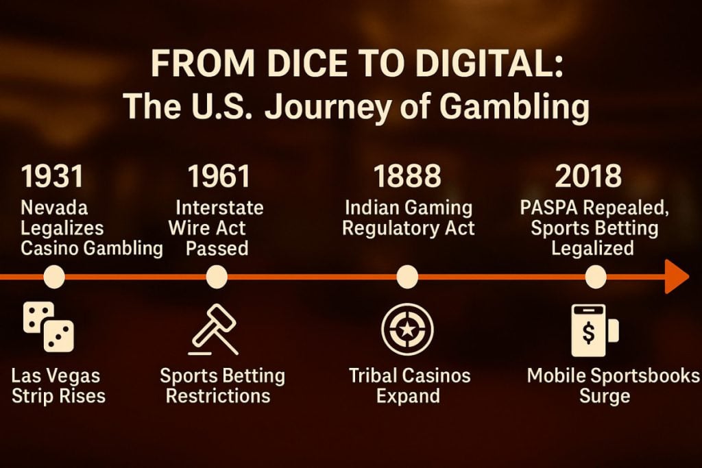 The history of the US gambling industry
