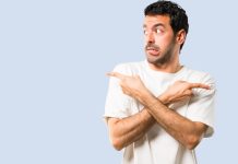A person goes both ways with hands as a Kalshi lobbyist shares varying opionions.