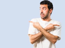 A person goes both ways with hands as a Kalshi lobbyist shares varying opionions.