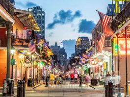 Bourbon Street in Louisiana's New Orleans