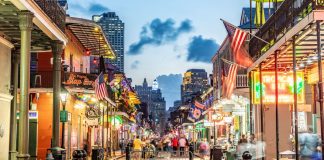 Bourbon Street in Louisiana's New Orleans