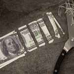 $100 bill cut into small pieces