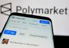 The Polymarket app open on a phone