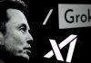 Two months after walking back xAI deal, Kalshi announces it again A visage of Elon Musk next to the xAI and Grok logos