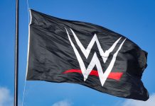 The WWE flag flying