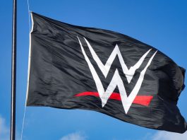 The WWE flag flying