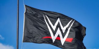 The WWE flag flying