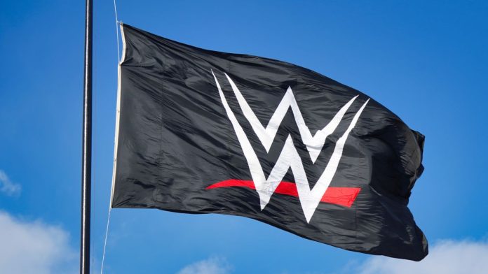 The WWE flag flying
