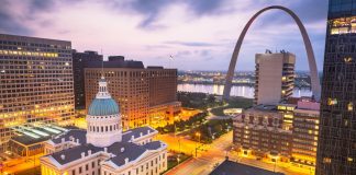 An view of St. Louis, Missouri
