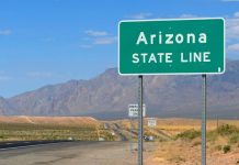 Arizona regulator tells Fliff and others to get out of the state A sign marking the Arizona state line