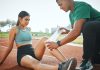 A track runner with an injury as DraftKings debuts a early injury program.