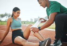 A track runner with an injury as DraftKings debuts a early injury program.