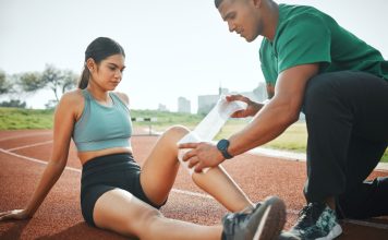 A track runner with an injury as DraftKings debuts a early injury program.