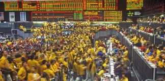 The rading Floor of the Chicago Mercantile Exchange (CME) in Chicago