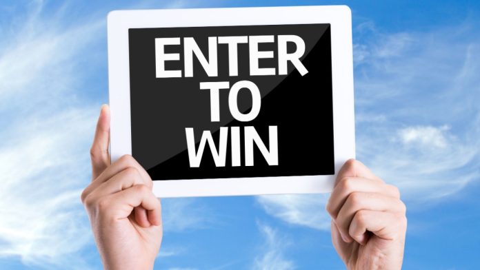 Jackpocket-Winnerverse-Sweepstakes-Contest Enter to win sign as Jackpocket launches a sweepstakes contest.