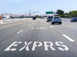 Express lane on highway