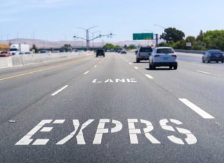 Express lane on highway