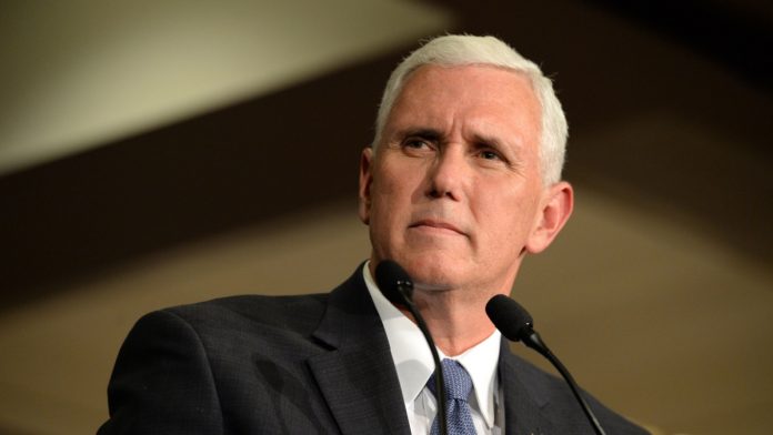Mike Pence speaks as he supports the gambling tax provision in the One Big Beautiful Bill Act.