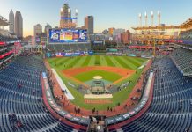 Cleveland Guardians' Progressive Field stadium in Ohio
