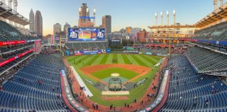Cleveland Guardians' Progressive Field stadium in Ohio