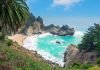 A tropical lagoon along California's Big Sur coastline