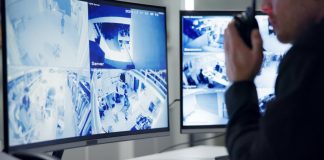 Sports don’t have a gambling problem with monitoring solutions A security guard and cameras as monitoring services provide oversight for gambling.